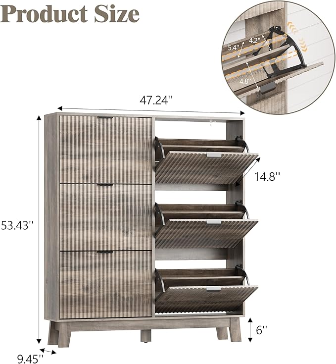 Shoe Cabinet Storage for Entryway