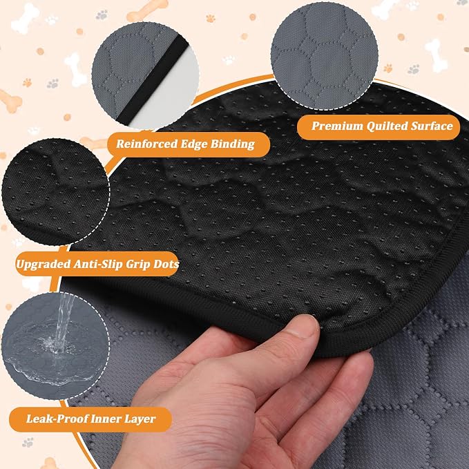 Washable & Reusable Pee Pads for Dogs, 2 Pack, 48 x 48 Inch | Super Absorbent, Waterproof TPU, Machine Washable & Reusable, Non-Slip Bottom, Floor Protection