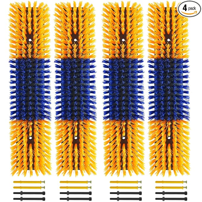 Livestock Scratch Brush With 16 Screws,Animal Back Scratching Brush for Cow,Cattle,Sheep, Horses,Pigs,Massage Grooming Tool(Yellow, 4pcs)