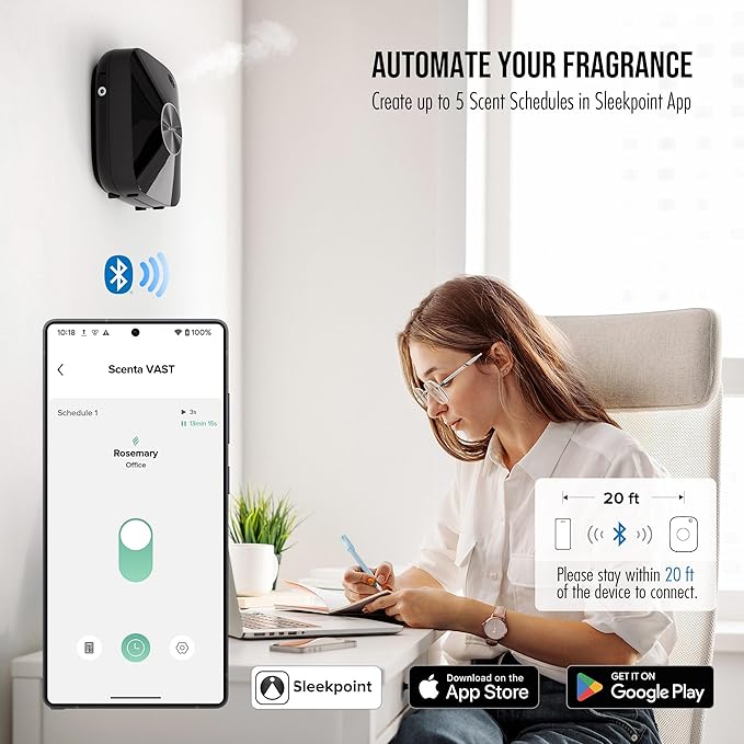 Smart Waterless Essential Oil Diffuser Hotel Scent Starter Kit, 400mL Capacity