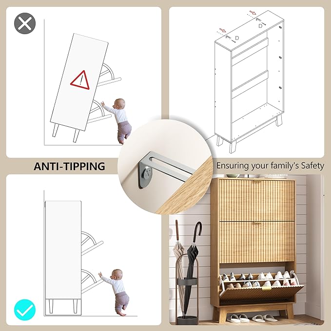 Shoe Cabinet Storage for Entryway