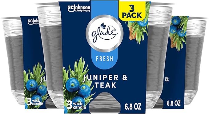 Glade Juniper & Teak Fresh Collection Candle