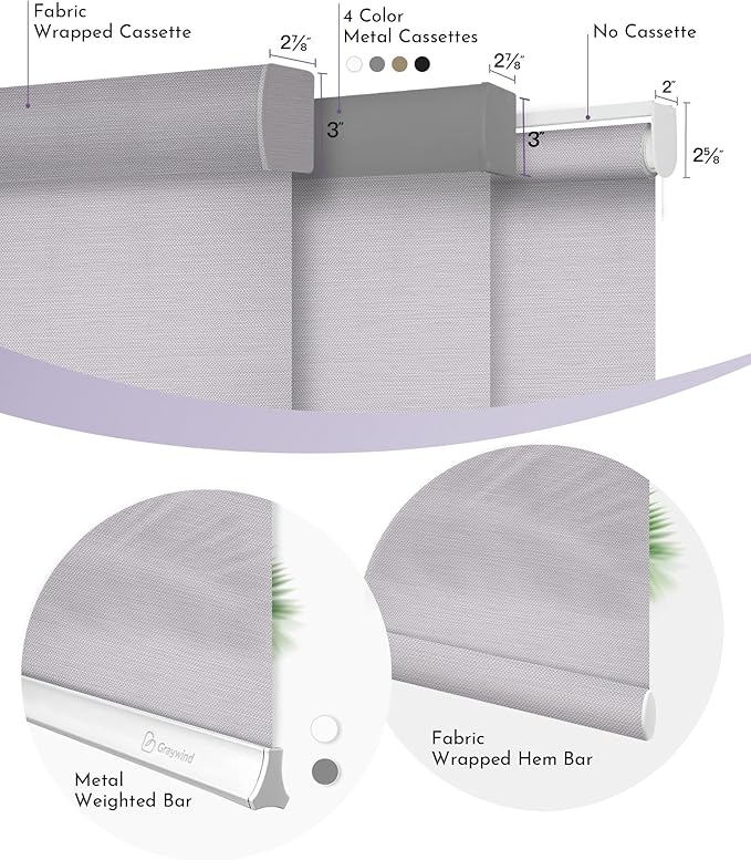 Graywind Motorized Silky Light Filtering Shades Compatible