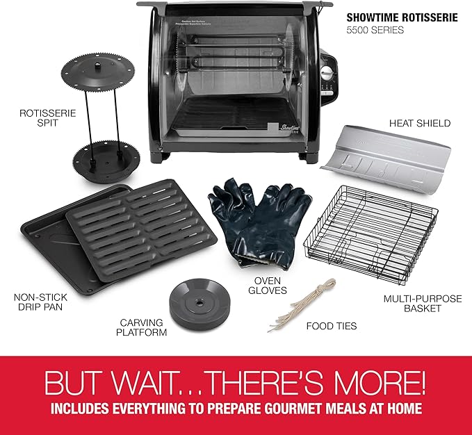Ronco Modern Rotisserie Oven, Large Capacity Countertop Oven, Easy-to-Use