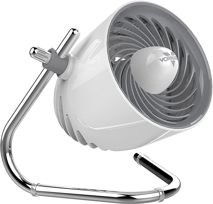 Vornado Pivot Personal Air Circulator, Desk Fan, Ice White