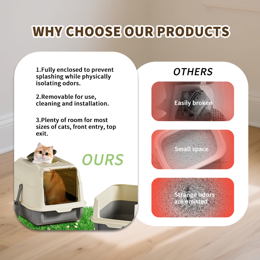 Only Self Pickup---Double-door Cat Litter Box