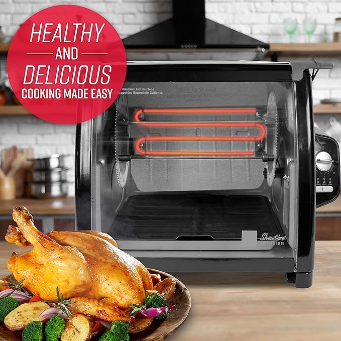 Ronco Modern Rotisserie Oven, Large Capacity Countertop Oven, Easy-to-Use