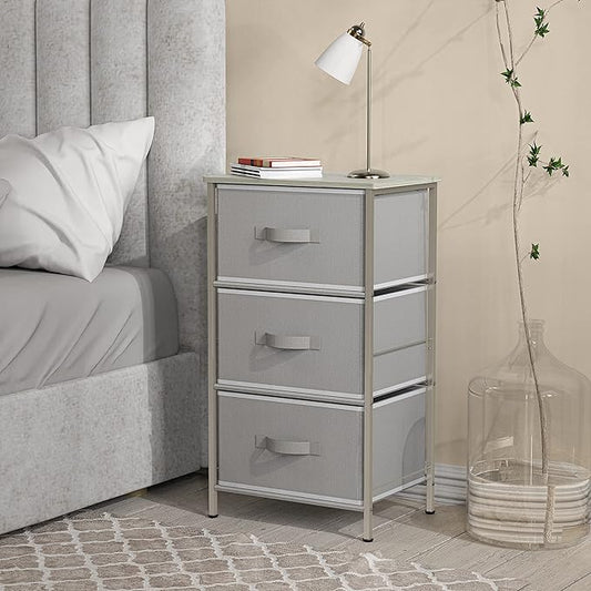 Simple Houseware 3 Drawer Nightstand Dresser