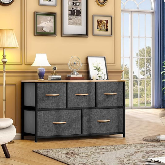 DWVO Dresser for Room with 5 Drawers