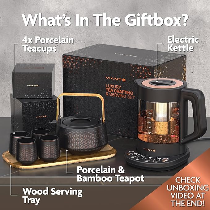 Vianté Luxury Tea Set. Electric Kettle