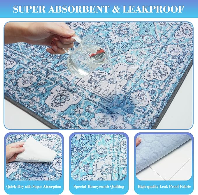 Thicken Washable Pee Pads for Dogs, 2 Pack Waterproof Reusable Pee Pads for Dogs,36"x48" Super Absorbent Leakproof Dog Pads, Non-Slip Potty Pads for Floor, Crate, Couch, Whelping Pads Pet Supplies