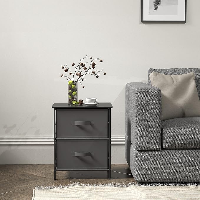 SIMPLE HOUSEWARE 2 Tier Night Stands Dresser