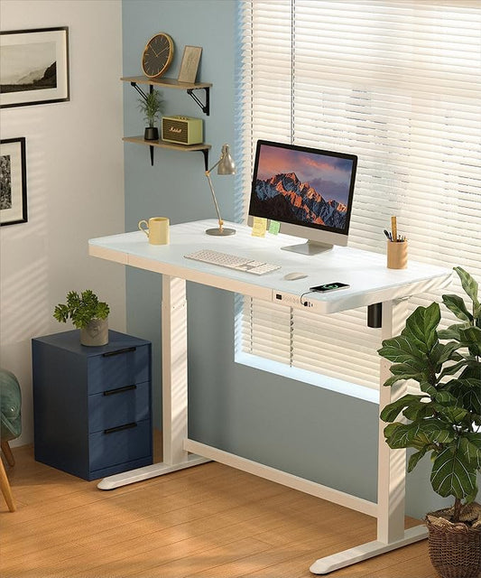 SANODESK Standing Desk with Drawer, Electric Height Adjustable Home Office Desk