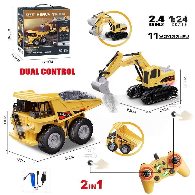 Remote Control Excavator Construction Vehicle Set Educational Construction Toy For Children
