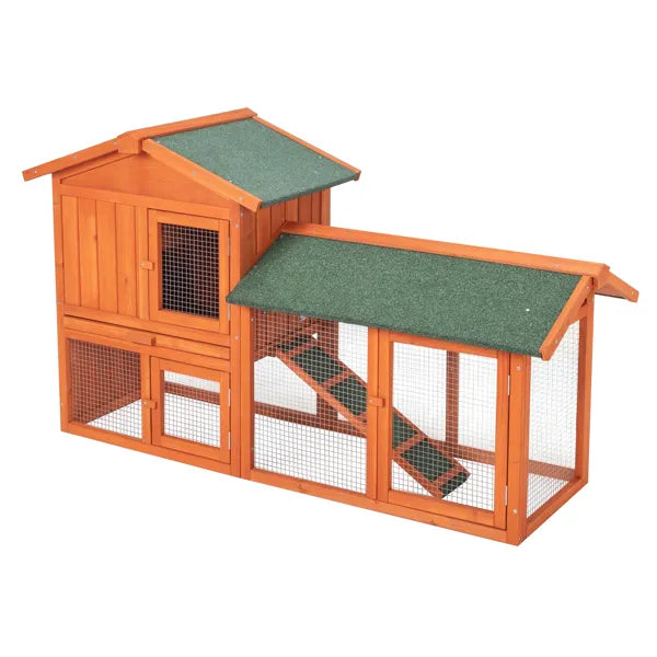 61" Wooden Chicken Coop Hen House Rabbit Wood Hutch Poultry Cage Habitat (SAME AS 39333036)