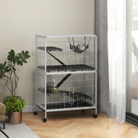 50H Rolling Small Animal Cage With Hammock