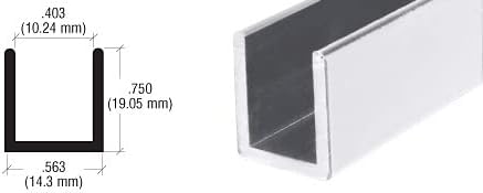 Brixwell SDCD3812BA-CCP18-XCP10 Brite Anodized Frameless Shower Door Aluminum