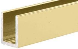 Brixwell SDCD38SB-CCP72-XCP5 Satin Brass 3/8" Fixed Panel Shower Door Deep