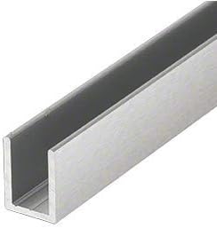Brixwell SDCD38BS-CCP12-XCP10 Brushed Stainless 3/8" Fixed Panel Shower Door