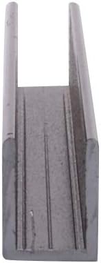 Brixwell SDCD38BL-CCP18-XCP5 Black 3/8" Fixed Panel Shower Door Deep U-Channel