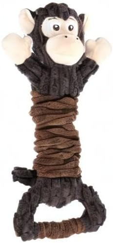 Plush Dog Toy with Crinkle Paper, Tug of War Pull Interactive Toys for Puppies to Large Dogs