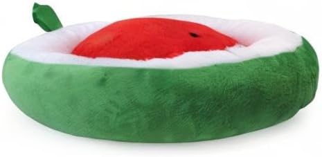 TONBO Soft Plush Small Cute and Cozy Watermelon Dog Cat Bed, Washer and Dryer Friendly (Watermelon)