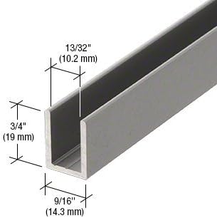 Brixwell SDCD38AB-CCP24-XCP5 Brushed Anodized 3/8" Fixed Panel Shower Door Deep