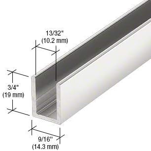 Brixwell SDCD38PS-CCP12 Polished Stainless 3/8" Fixed Panel Shower Door Deep