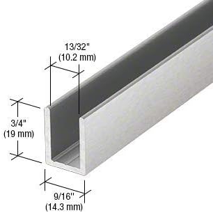 Brixwell SDCD38BS-CCP36 Brushed Stainless 3/8" Fixed Panel Shower Door Deep
