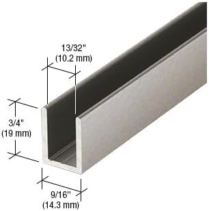 Brixwell SDCD3812BN-CCP18-XCP50 Brushed Nickel Frameless Shower Door Aluminum