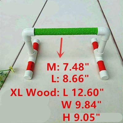 Small Bird Parrot Stand Perch Table Top Stand Playground Grind Perch Swing Training Playstand Exercise Chew Toys for Budgies Parakeet Cockatiel Conure Finch (Stainless Steel Tray, M)