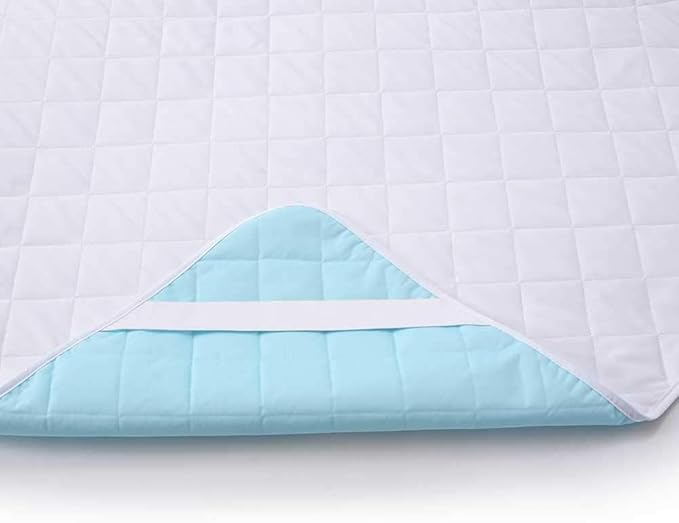 King 76"x80" Waterproof Pad with Straps, Incontinence Mattress Protector | KANECH Washable Pee Pad for Bed, Adults, Overnight Bed Protector, Waterproof Mattress Pad, Hold 16 Cups, Fits 5-20" Mattress
