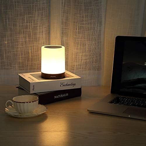 Bedside Lamp, Touch Lamp for Bedrooms, Table Lamp with Dimmable Warm Light, Rechargeable Portable Touch Sensor LED Color Changing RGB Night Light, Best Gifts for Baby, Teens, Kids Adults