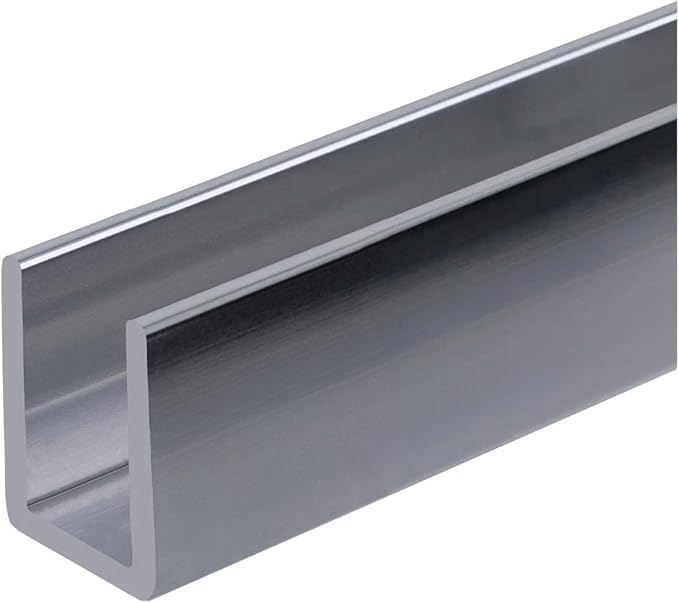 Brixwell SDCD38BS-CCP24 Brushed Stainless 3/8" Fixed Panel Shower Door Deep