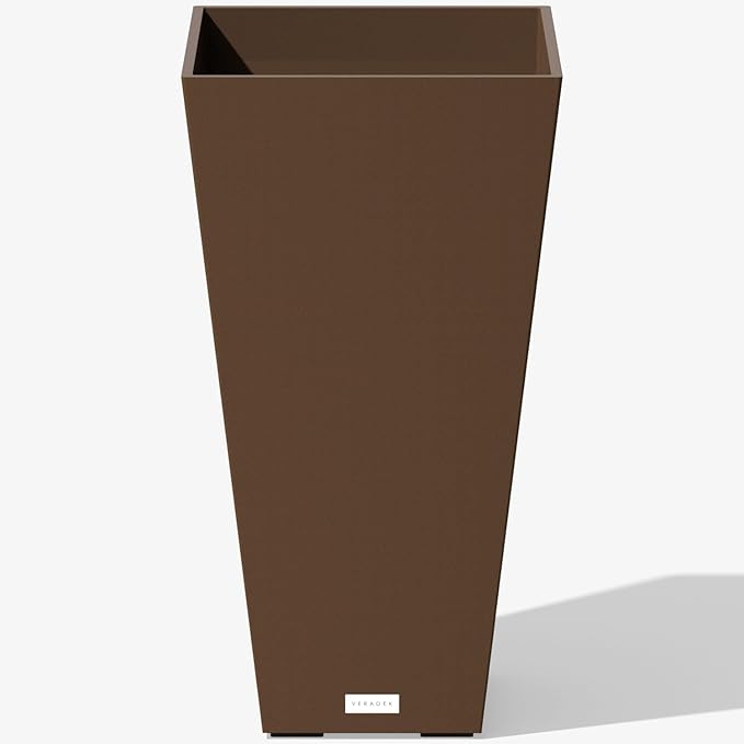 Veradek V-Resin Indoor/Outdoor Taper Planter (26 inch, Espresso)