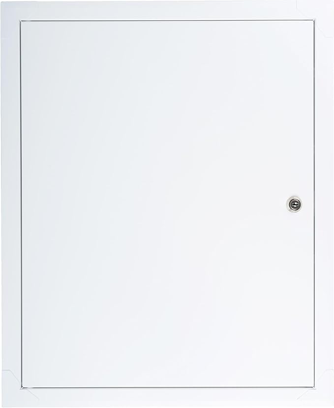 16" x 20" Lockable White Metal Access Panel. Service Shaft Door Panel