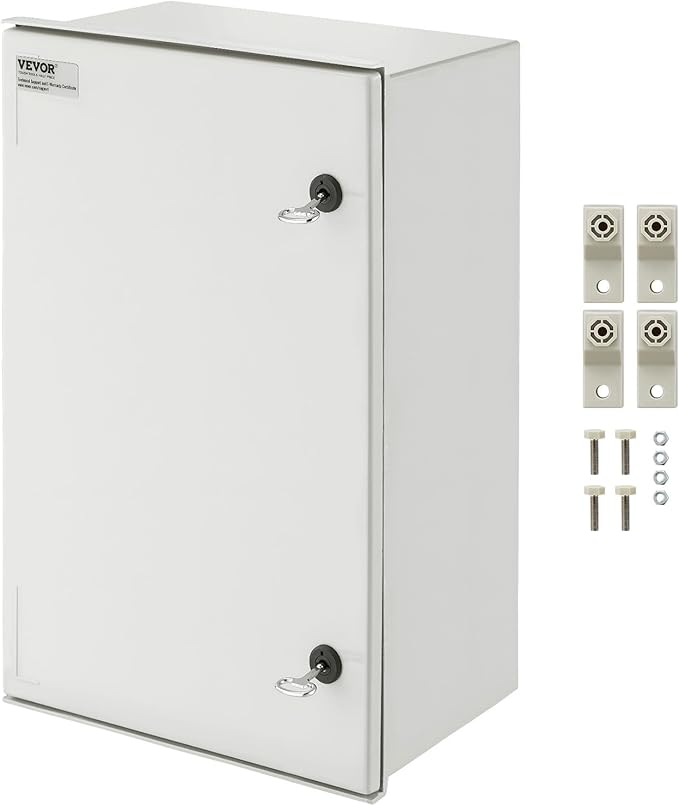 VEVOR Fiberglass Enclosure 23.6 x 15.7 x 9.1 Electrical Enclosure Box NEMA 3X