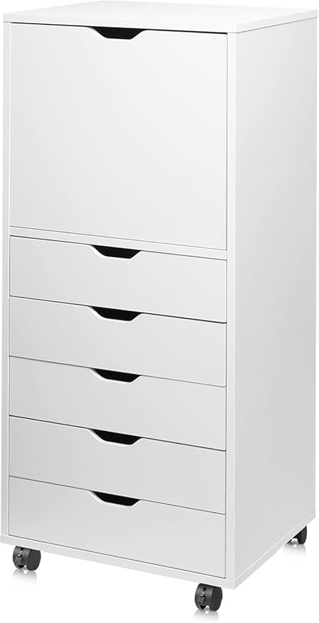 DEVAISE Wood File Drawers, Mobile Chest