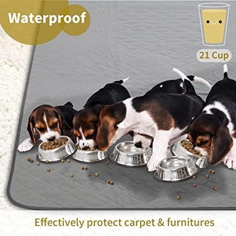 CoolShields Washable Pee Pads for Dogs, 36'' x 36'', Grey, 4 Pack | Ultra-Absorbent Reusable Waterproof Puppy Pad for Crates, Playpens, Carpets, and Floors—Ideal for Dogs, Cats, and Small Pets