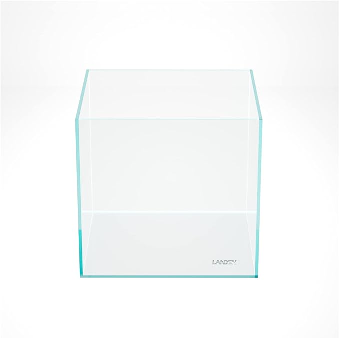 Landen 30C 6.6 Gallon Rimless Low Iron Aquarium Tank, W11.8×D11.8×H11.8 in(30x30x30cm) 5mm Thickness with Nano Foam Leveling Mat Included