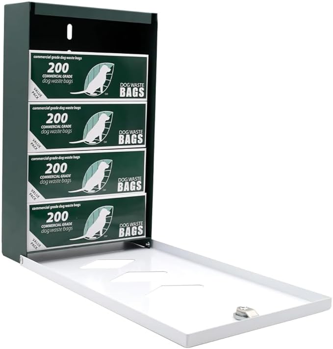 DISPENSE-ART™ collection "Watercolor Earth" - Custom UV printed design on rust-proof aluminum starter dog waste station/roll bag system - Includes 400 dog waste bags & 10x12 Sign