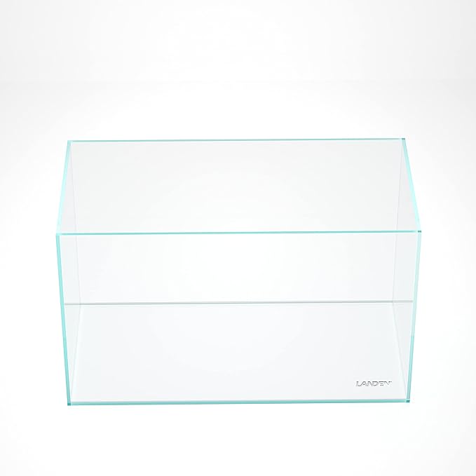 LANDEN 60P 16 Gallon Rimless Low Iron Aquarium Tank, 23.6" W × 11.8" D × 14.2" H (60cm x 30cm x 36cm) 6mm Thickness with Nano Foam Leveling Mat