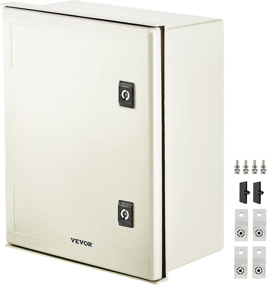 VEVOR Electrical Enclosure Box, 15.7'' ×11.8'' ×7.9'', Fiberglass Junction Box