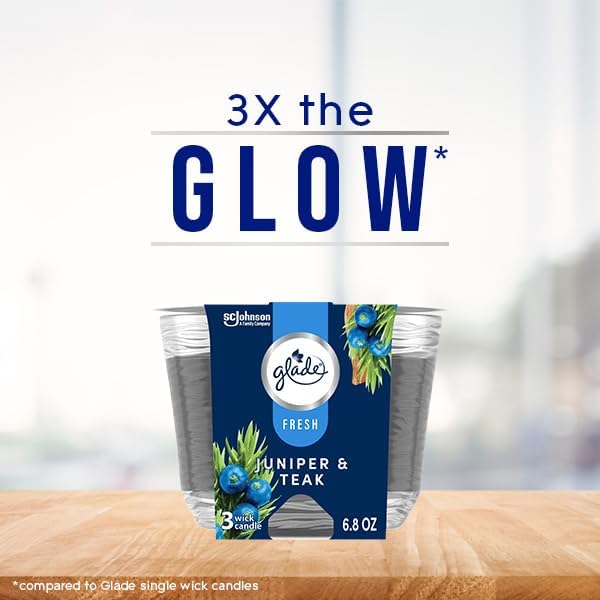 Glade Juniper & Teak Fresh Collection Candle