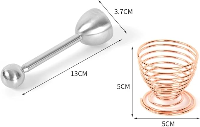 Stainless Steel Egg Topper, Eggshell Cutter Cracker Opener Remover, Multipurpose Egg Cup Kitchen Gadget(Silver)