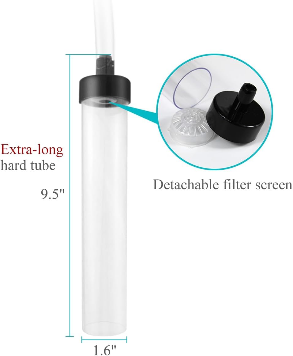 7ft Aquarium Siphon Vacuum Cleaner for Fish Tank Cleaning Gravel & Sand