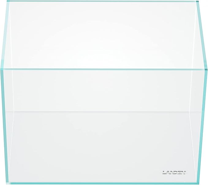 LANDEN 36N 5 Gallon Rimless Low Iron Aquarium Tank, 14.2" W × 8.7" D × 10.2" H (36cm x 22cm x 26cm) 5mm Thickness with Black Nano Foam Leveling mat Included