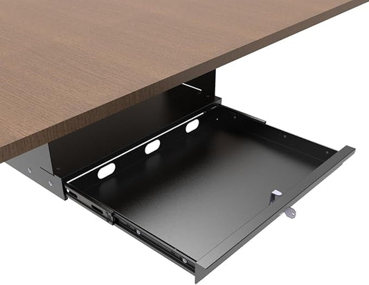 Under Desk Lockable Sliding Out Drawer