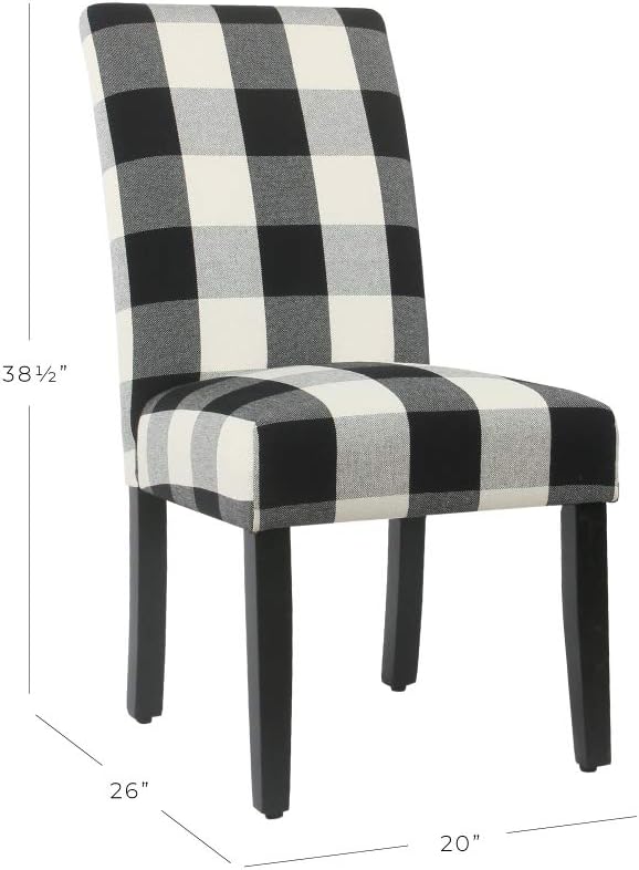 HomePop Parsons Dining Chair - Black Plaid (Set of 2)