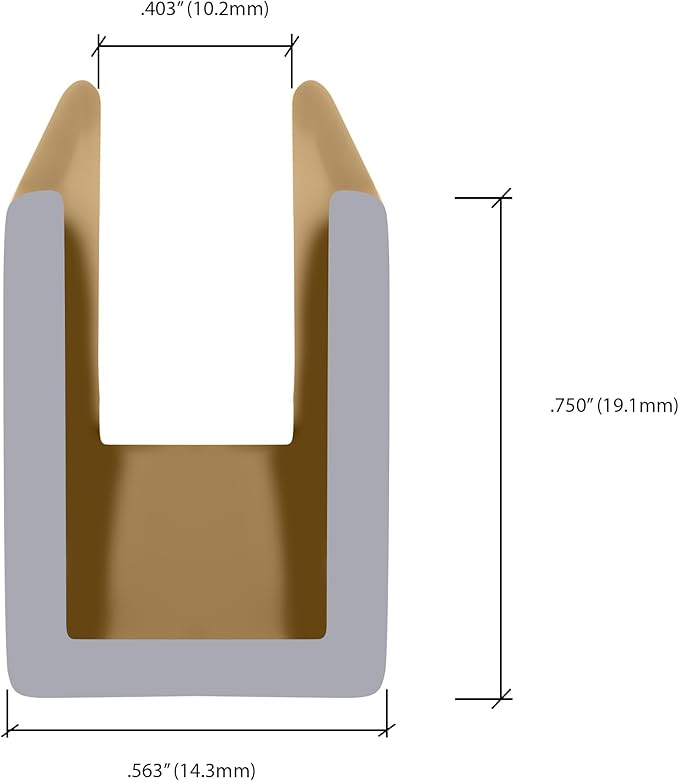 Brixwell SDCD38SB-CCP48-XCP25 Satin Brass 3/8" Fixed Panel Shower Door Deep
